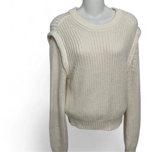 Abercrombie & Fitch white  Crew Neck Sweater - Picture 5 of 7